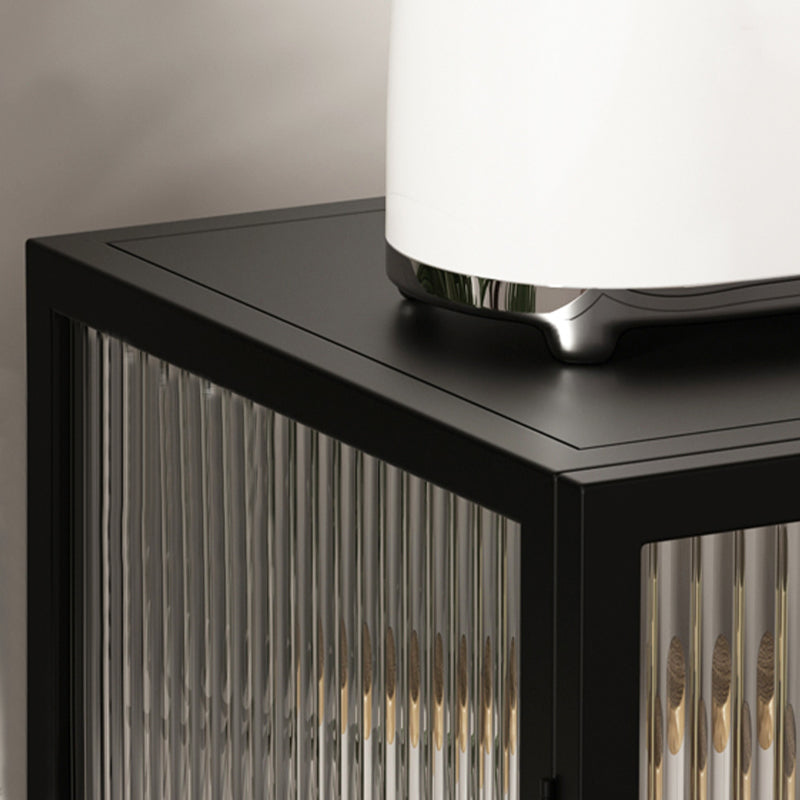 Server da pranzo in acciaio moderno 13,8 "W√ 333.8" H 2 porte con porta di vetro con porta di vetro