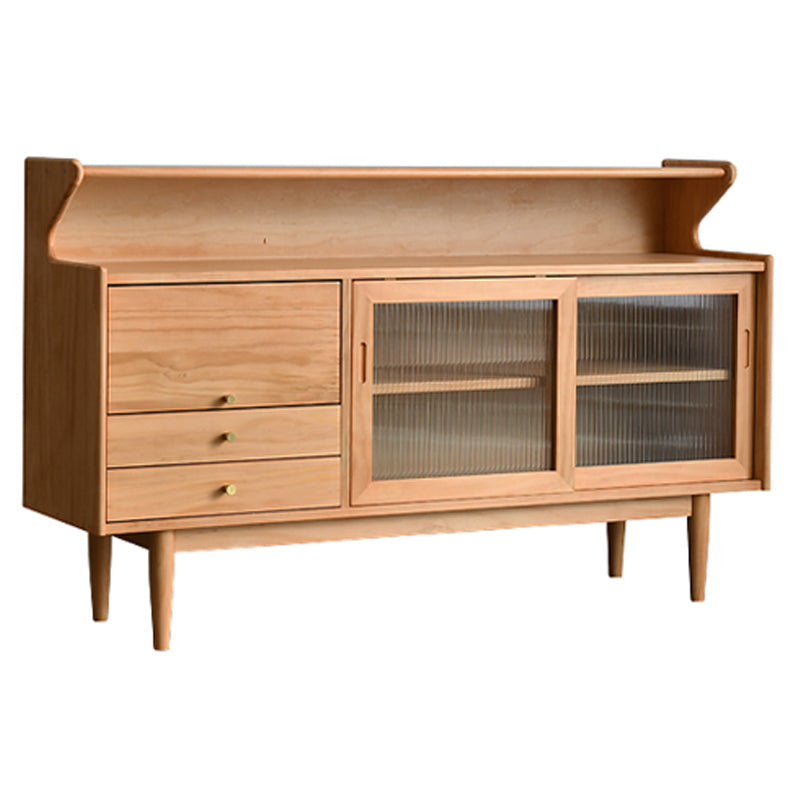Modern Sideboard Buffet Cabinets Sliding Door Buffet Table with 2-Drawer and 3-Door Clearhalo 'buffet_sideboard' 'Buffets & Sideboards' 'furn' 'furn_buffet_sideboard' 'Furniture' 'Kitchen & Dining Furniture' 6156653