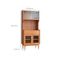 Moderno credenza in legno massiccio di pino credenza a 4 porte marrone mobile con 1 cassetto