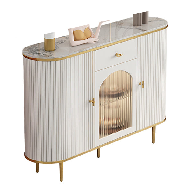 Buffet glam buffet Portes en verre armoires buffet de restauration avec lumières LED