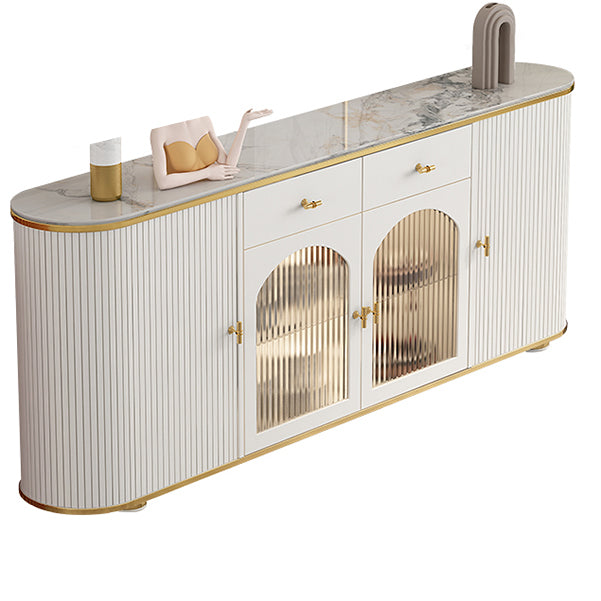 Buffet glam buffet Portes en verre armoires buffet de restauration avec lumières LED