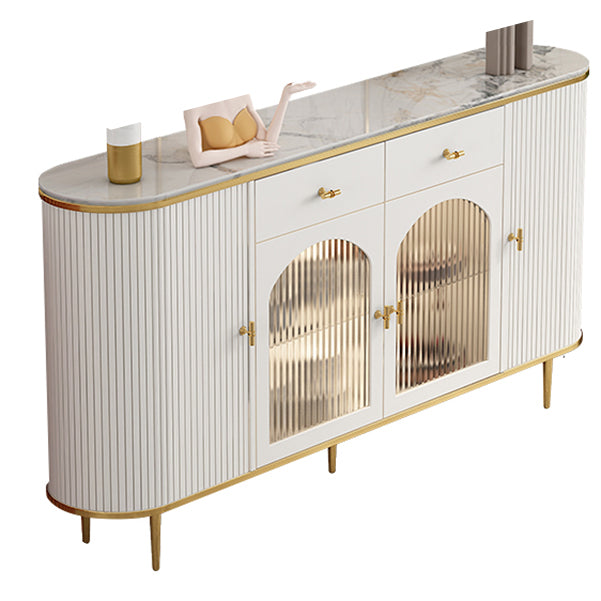 Buffet glam buffet Portes en verre armoires buffet de restauration avec lumières LED