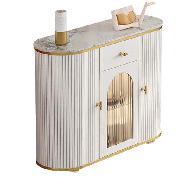 Buffet glam buffet Portes en verre armoires buffet de restauration avec lumières LED