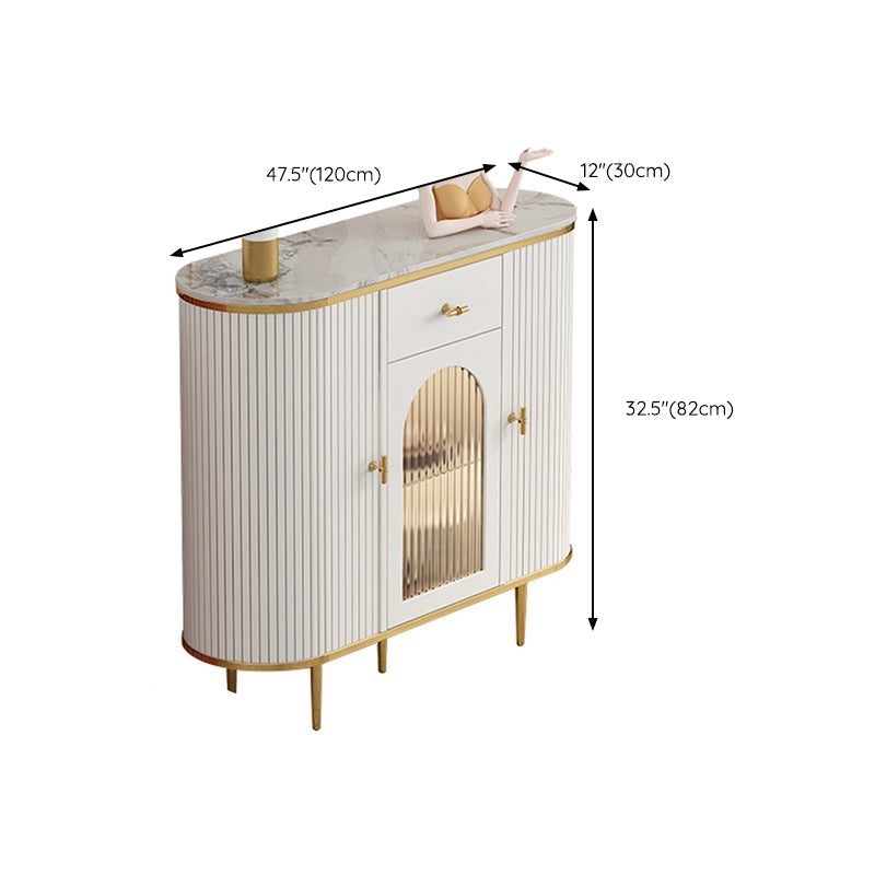 Buffet glam buffet Portes en verre armoires buffet de restauration avec lumières LED