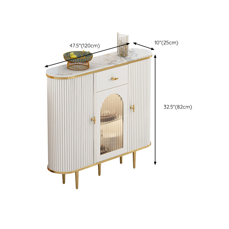 Buffet glam buffet Portes en verre armoires buffet de restauration avec lumières LED