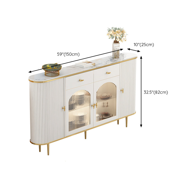Buffet glam buffet Portes en verre armoires buffet de restauration avec lumières LED