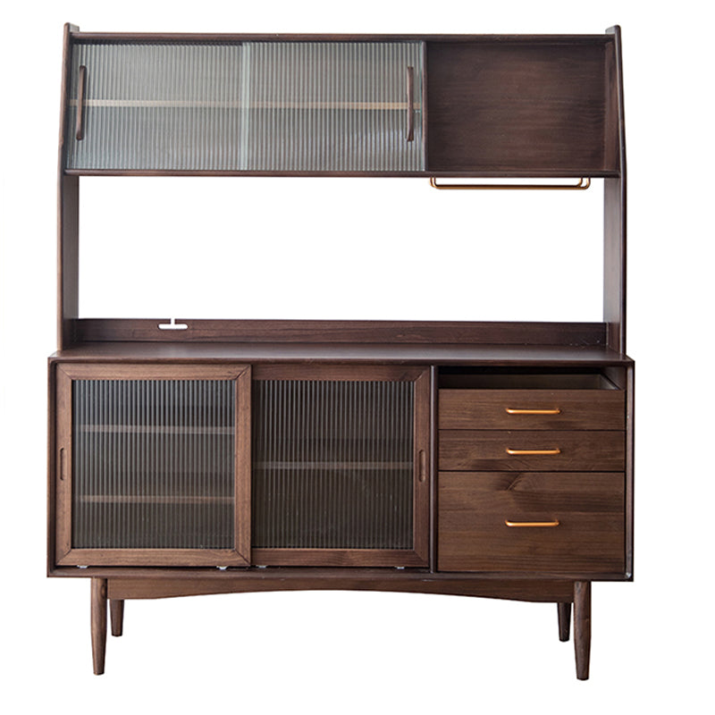 3 cajones gabinetes de aparador moderno Pino Puerta corredera de madera maciza Mesa de buffet