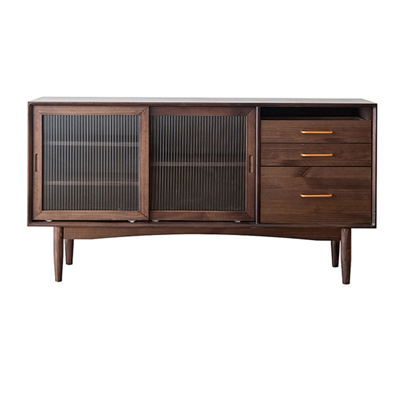 3 cajones gabinetes de aparador moderno Pino Puerta corredera de madera maciza Mesa de buffet