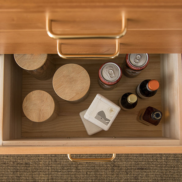 Modern Sideboard Pine Solid Wood Sliding Doors Buffet Table with 4 Drawers and 3 Doors Clearhalo 'buffet_sideboard' 'Buffets & Sideboards' 'furn' 'furn_buffet_sideboard' 'Furniture' 'Kitchen & Dining Furniture' 6156764