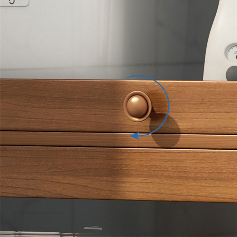 Modern Brown Server Engineering Wood Sideboard Table with Glass Door Clearhalo 'buffet_sideboard' 'Buffets & Sideboards' 'furn' 'furn_buffet_sideboard' 'Furniture' 'Kitchen & Dining Furniture' 6156838