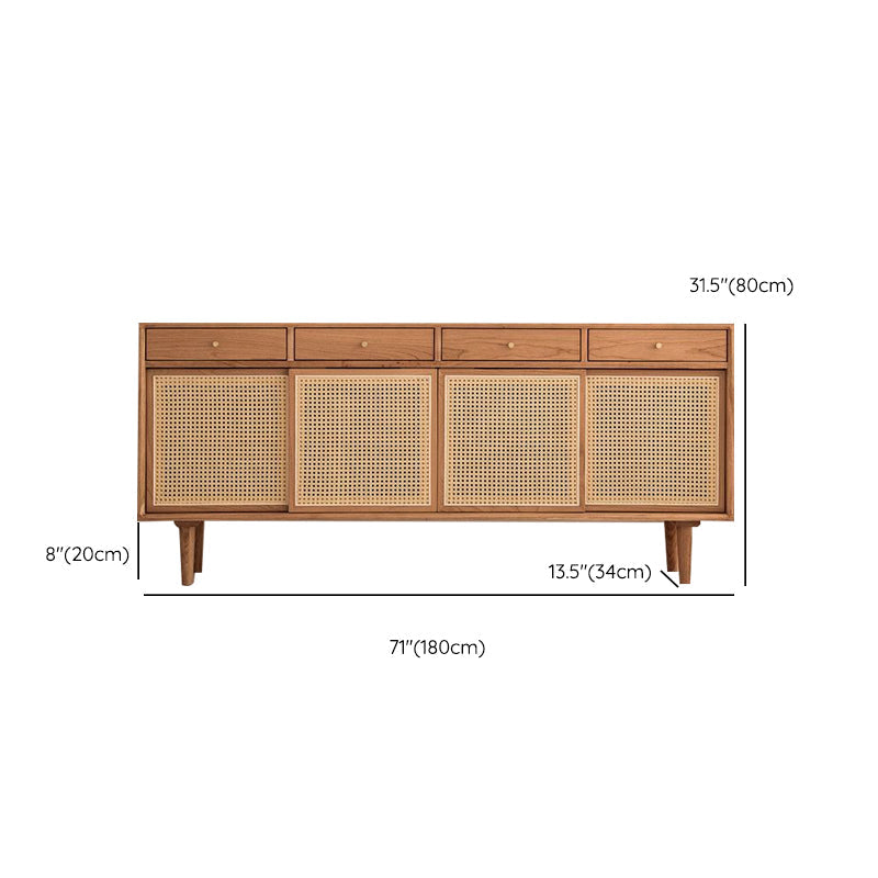 Sidetanza di credenza per la casa di rettangolo di casa di archiviazione in legno.