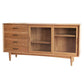 Wooden Storage Sideboard Modern Home Sideboard with Drawers and Sliding Door Clearhalo 'buffet_sideboard' 'Buffets & Sideboards' 'furn' 'furn_buffet_sideboard' 'Furniture' 'Kitchen & Dining Furniture' 6156952