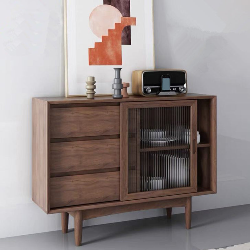 Modern Rectangle Sideboard Wooden Sideboard Cabinet with Sliding Door Clearhalo 'buffet_sideboard' 'Buffets & Sideboards' 'furn' 'furn_buffet_sideboard' 'Furniture' 'Kitchen & Dining Furniture' 6157026