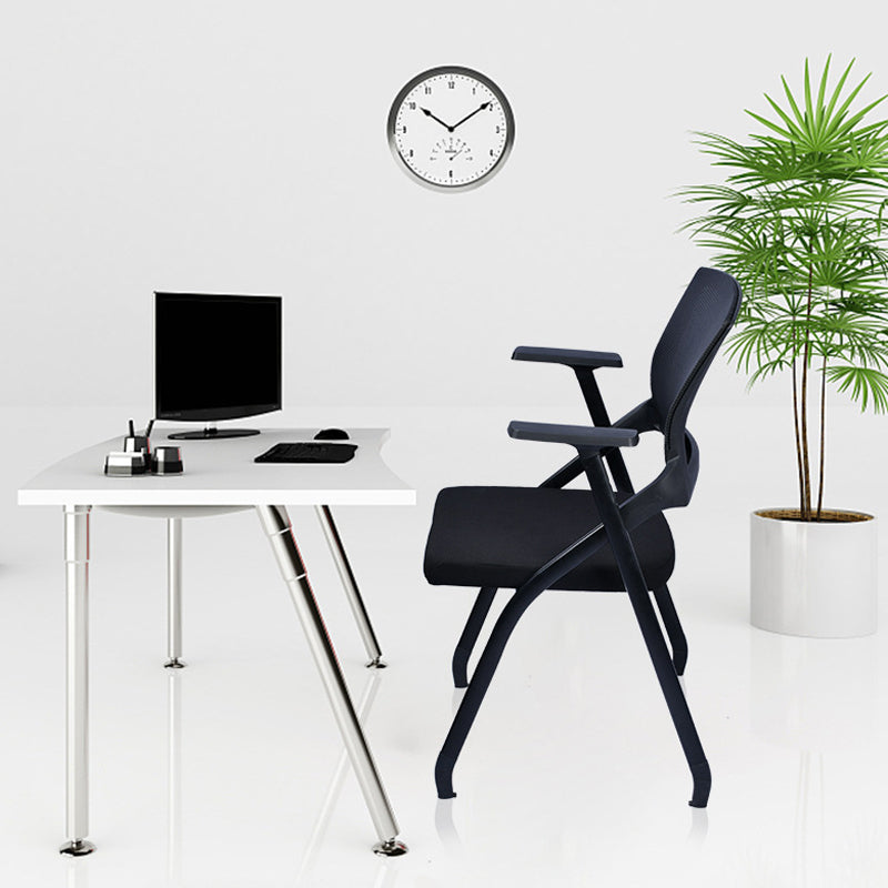 Modern Breathable AirGrid Arm Chair Microfiber Black Conference Office Chair Clearhalo 'furn' 'furn_office_chair' 'Furniture' 'Office Chairs' 'Office Furniture' 'office_chair' 6157121