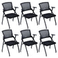 Modern Breathable AirGrid Arm Chair Microfiber Black Conference Office Chair 6 Piece Set Clearhalo 'furn' 'furn_office_chair' 'Furniture' 'Office Chairs' 'Office Furniture' 'office_chair' 6157122