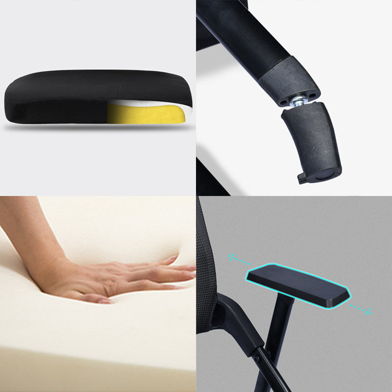 Modern Breathable AirGrid Arm Chair Microfiber Black Conference Office Chair Clearhalo 'furn' 'furn_office_chair' 'Furniture' 'Office Chairs' 'Office Furniture' 'office_chair' 6157129