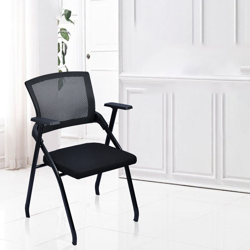 Modern Breathable AirGrid Arm Chair Microfiber Black Conference Office Chair Clearhalo 'furn' 'furn_office_chair' 'Furniture' 'Office Chairs' 'Office Furniture' 'office_chair' 6157130