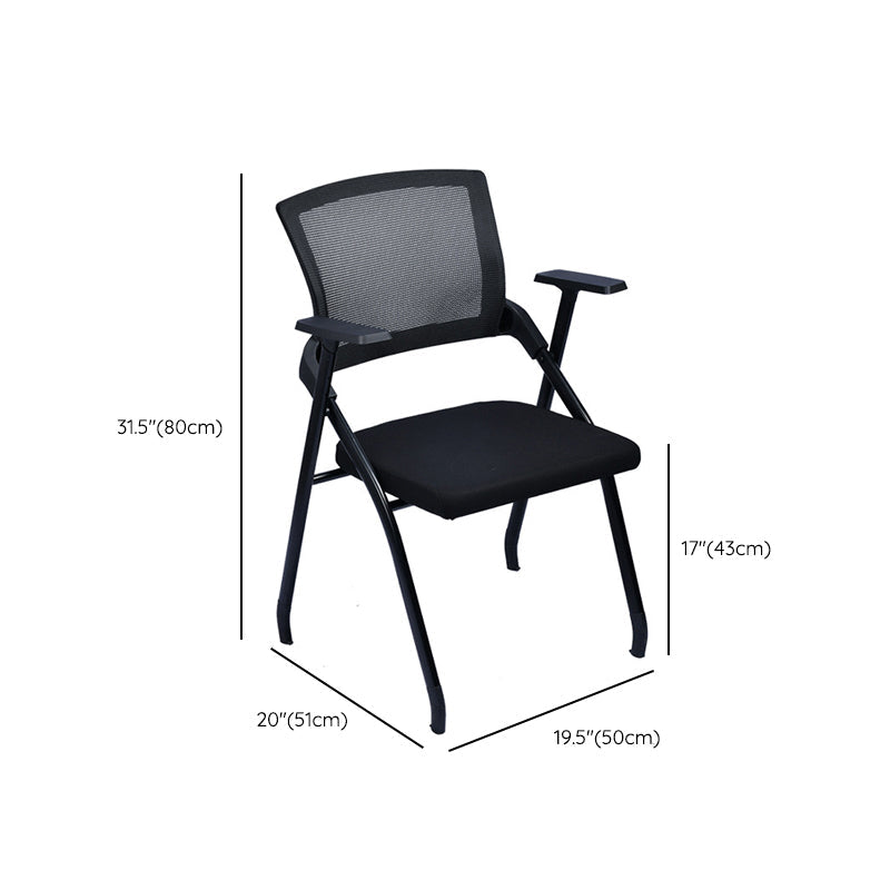 Modern Breathable AirGrid Arm Chair Microfiber Black Conference Office Chair Clearhalo 'furn' 'furn_office_chair' 'Furniture' 'Office Chairs' 'Office Furniture' 'office_chair' 6157131
