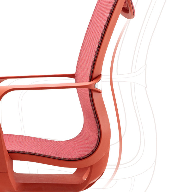 Moderner Schreibtischstuhl Mesh Computerstuhl im grauen Mid-Back-Stuhl mit Rädern