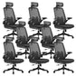 Modern Desk Chair Mesh Ergonomic Chair High-Back Chair in Black