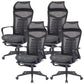 Contemporary Arm Chair Adjustable Seat Height Ergonomic Swivel Office Chair Black 4 Piece Set Clearhalo 'furn' 'furn_office_chair' 'Furniture' 'Office Chairs' 'Office Furniture' 'office_chair' 6157169