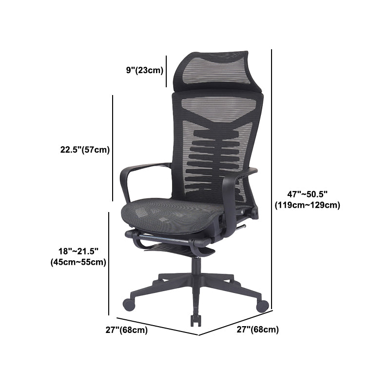 Contemporary Arm Chair Adjustable Seat Height Ergonomic Swivel Office Chair Clearhalo 'furn' 'furn_office_chair' 'Furniture' 'Office Chairs' 'Office Furniture' 'office_chair' 6157187