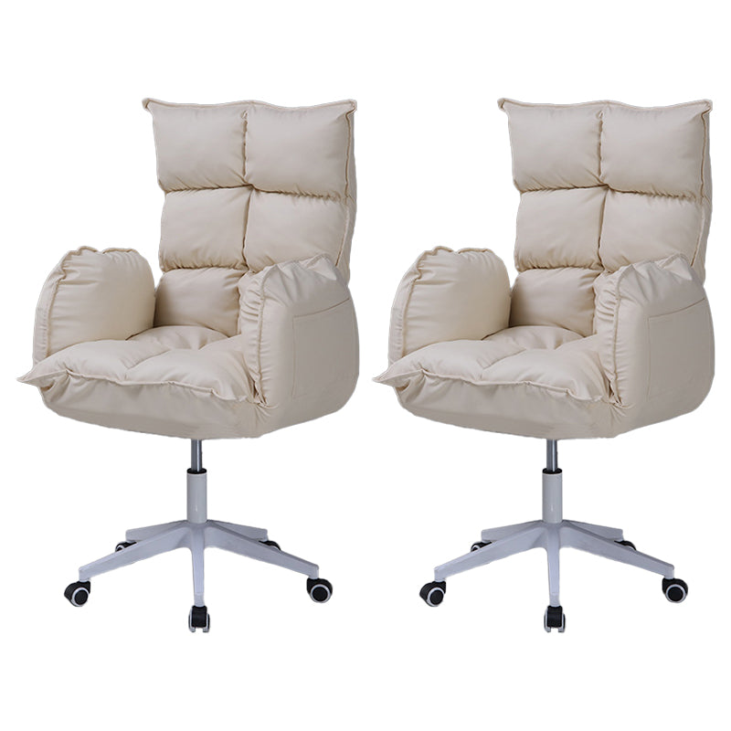 Sedia da ufficio da 28 "sedia da ufficio ampia contemporanea gialla imbottita