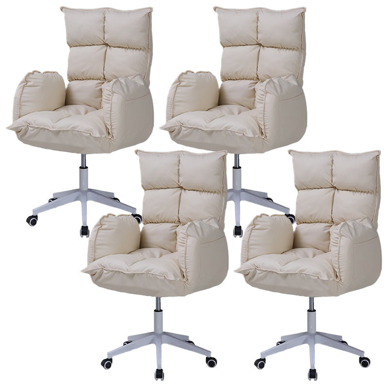 Sedia da ufficio da 28 "sedia da ufficio ampia contemporanea gialla imbottita