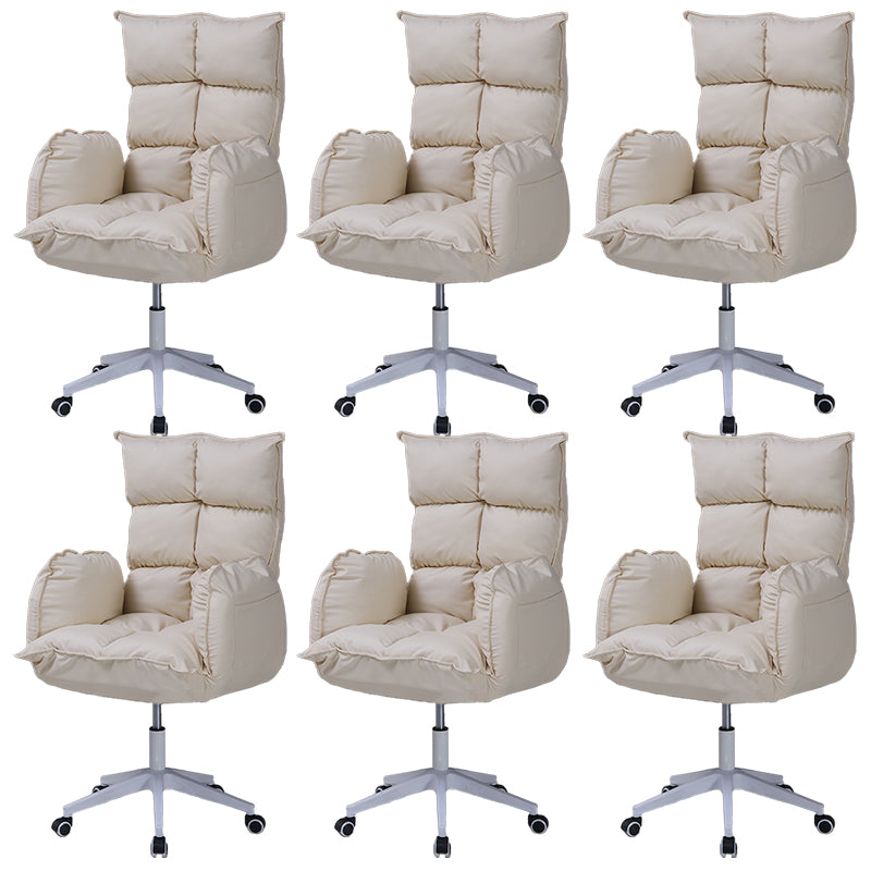 Sedia da ufficio da 28 "sedia da ufficio ampia contemporanea gialla imbottita