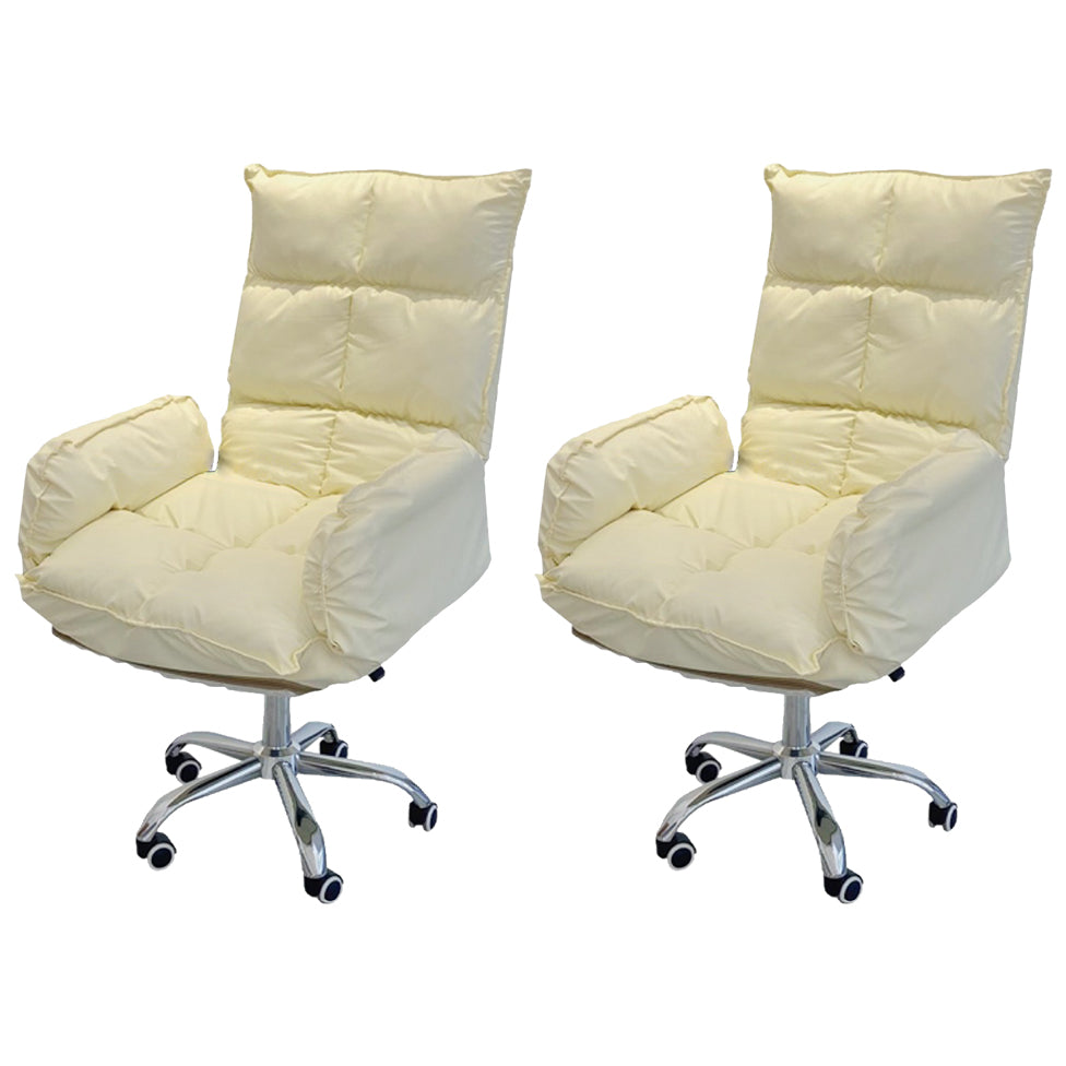 Sedia da ufficio da 28 "sedia da ufficio ampia contemporanea gialla imbottita