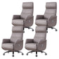 29" Wide Contemporary Managers Chair Gray Leather Executive Chair 4 Piece Set Clearhalo 'furn' 'furn_office_chair' 'Furniture' 'Office Chairs' 'Office Furniture' 'office_chair' 6157269