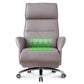 29" Wide Contemporary Managers Chair Gray Leather Executive Chair Clearhalo 'furn' 'furn_office_chair' 'Furniture' 'Office Chairs' 'Office Furniture' 'office_chair' 6157276