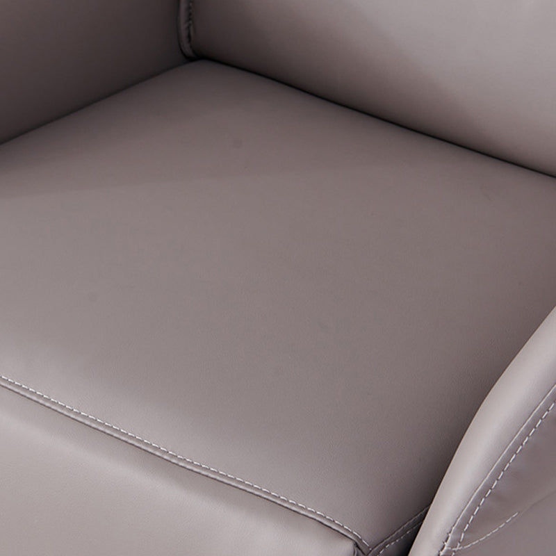 29" Wide Contemporary Managers Chair Gray Leather Executive Chair Clearhalo 'furn' 'furn_office_chair' 'Furniture' 'Office Chairs' 'Office Furniture' 'office_chair' 6157277