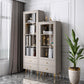 Modern Standard Bookshelf Drawers Included Engineered Wood Bookcase with Doors