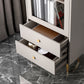 Modern Standard Bookshelf Drawers Included Engineered Wood Bookcase with Doors