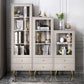 Modern Standard Bookshelf Drawers Included Engineered Wood Bookcase with Doors