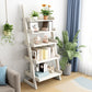 5 Shelves Ladder Bookshelf Wooden Contemporary Bookcase ,11.8" W x 55.1" H