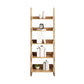 5 Shelves Ladder Bookshelf Wooden Contemporary Bookcase ,11.8" W x 55.1" H