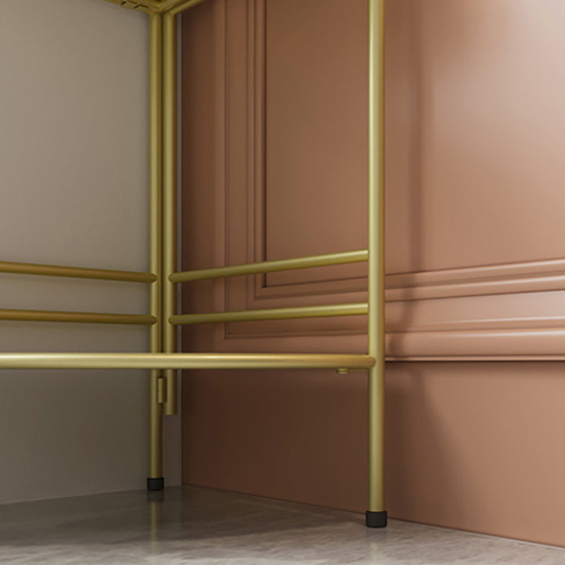 Moderne Bücherregal -Ecke Metal Open Back Regal Bücherregal mit Regalen für Wohnzimmer