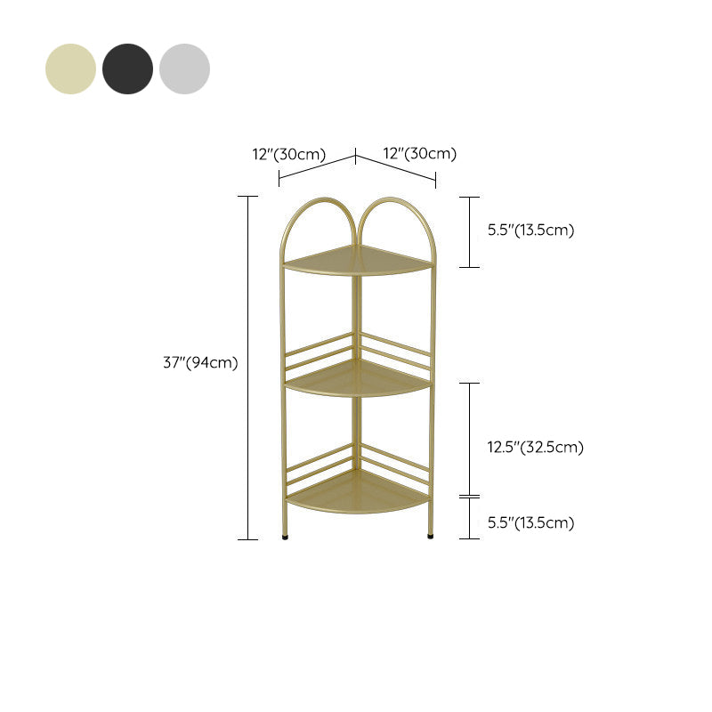 Moderne Bücherregal -Ecke Metal Open Back Regal Bücherregal mit Regalen für Wohnzimmer