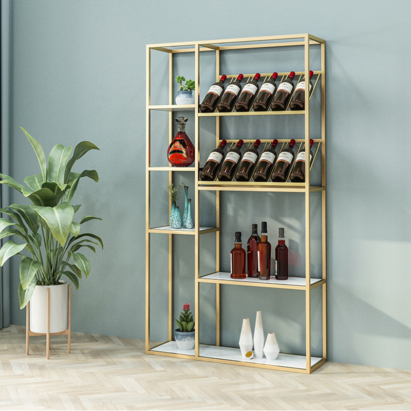 Modern Bookcase Gold Metal Open Back Shelf Bookcase with Shelves for Living Room Clearhalo 'Bookcases' 'furn' 'furn_bookcases' 'Furniture' 'Office Furniture' 6157387