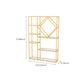 Modern Bookcase Gold Metal Open Back Shelf Bookcase with Shelves for Living Room Clearhalo 'Bookcases' 'furn' 'furn_bookcases' 'Furniture' 'Office Furniture' 6157400