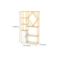 Modern Bookcase Gold Metal Open Back Shelf Bookcase with Shelves for Living Room Clearhalo 'Bookcases' 'furn' 'furn_bookcases' 'Furniture' 'Office Furniture' 6157401
