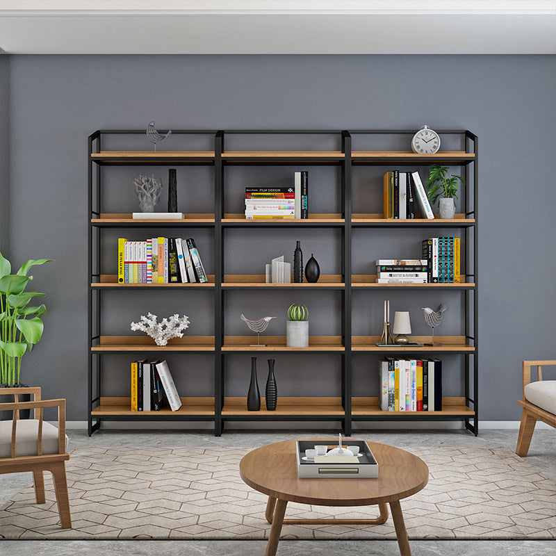 Etagere Metal Bookshelf Natural Shelf Bookcase for Study Room
