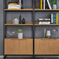 Etagere Metal Bookshelf Natural Shelf Bookcase for Study Room