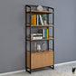 Etagere Metal Bookshelf Natural Shelf Bookcase for Study Room