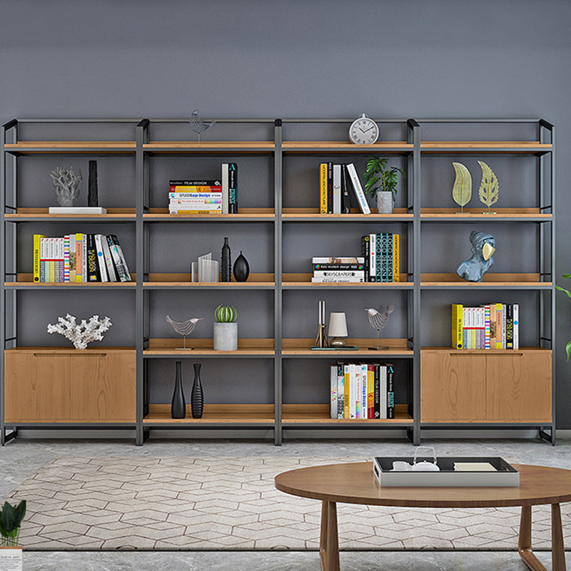 Etagere Metal Bookshelf Natural Shelf Bookcase for Study Room