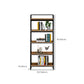 Etagere Metal Bookshelf Natural Shelf Bookcase for Study Room