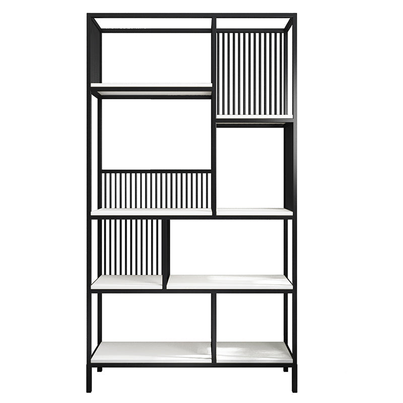 Glam Metal Bookshelf Etagere Shelf Bookcase for Study Room 11.8" W