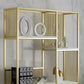 Glam Metal Bookshelf Etagere Shelf Bookcase for Study Room 11.8" W